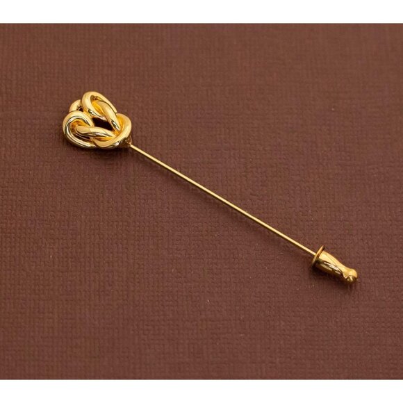 Vintage Serpent Tip Symbolic Gold Tone Stick Pin by Monet - U21 - Picture 1 of 2